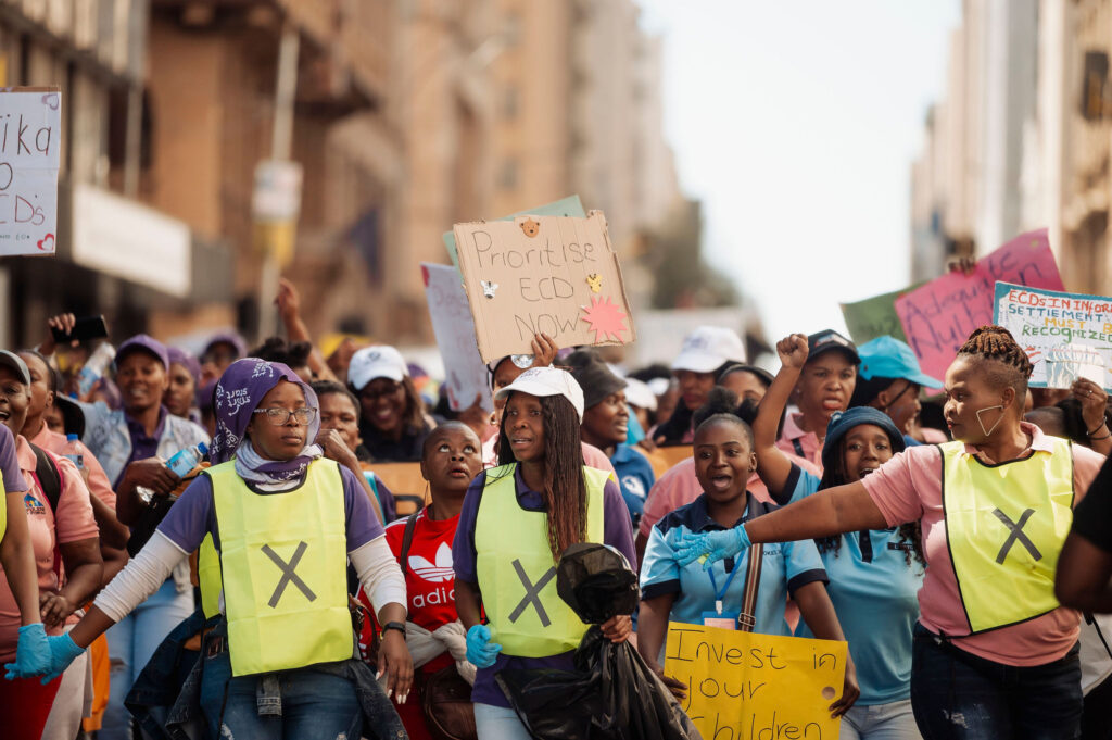 Hundreds of advocates take to the streets to call for prioritization of Early Childhood Development