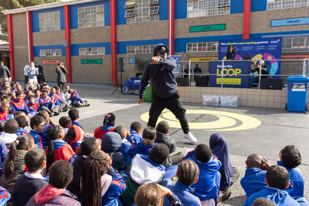 Petco partners with GrandMaster Ready D and G-CAP to inspire schools in Mitchells Plain to recycle. 