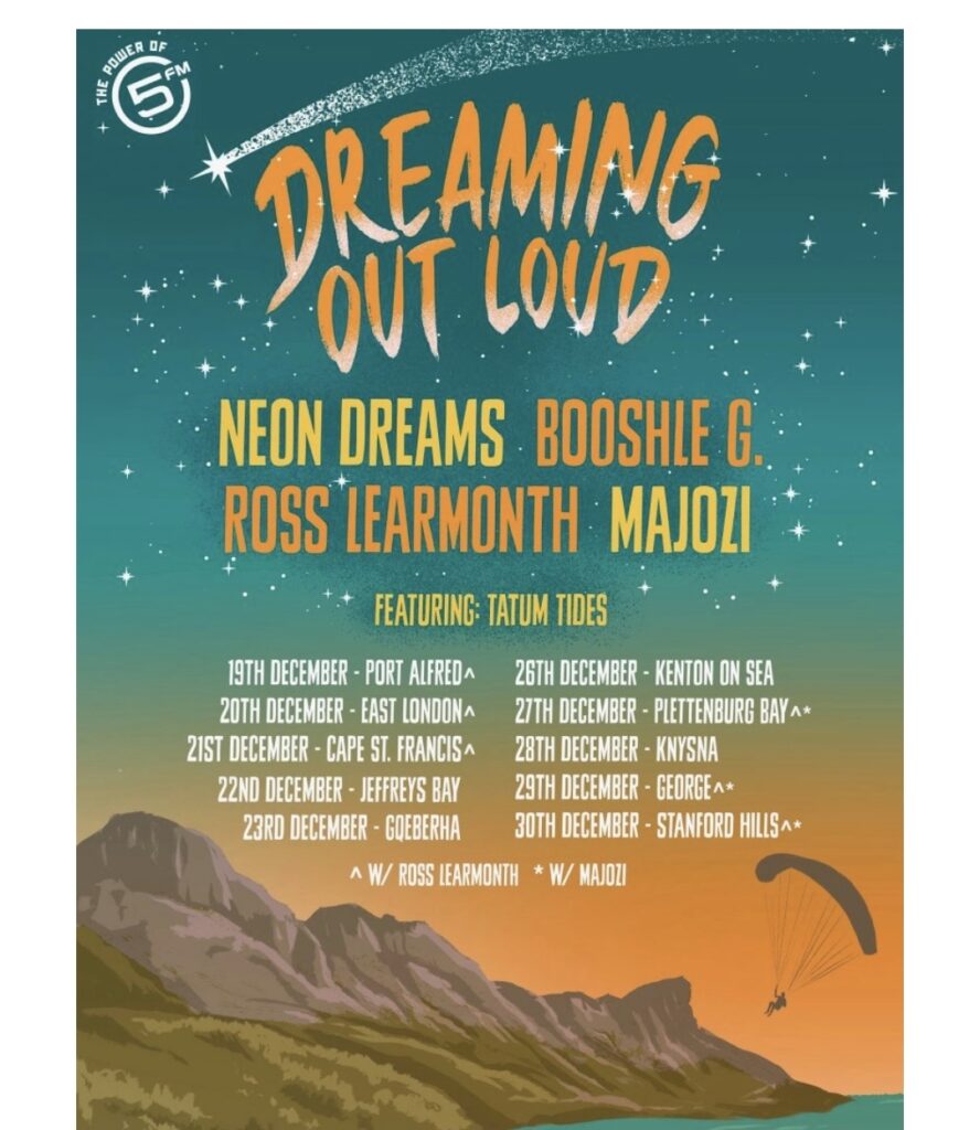 Dreaming Out Loud Tour Hits Gqeberha Tonight at The Music Kitchen